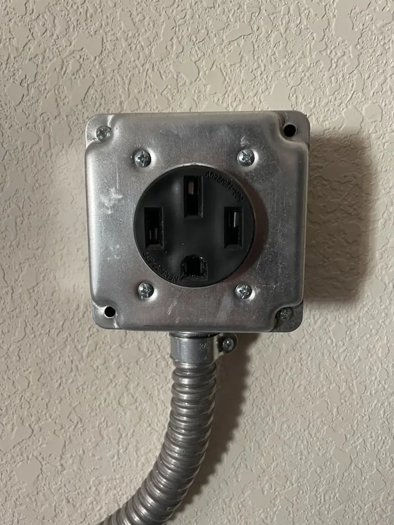 NEMA 14-50 outlet installed for Electrical Panel Upgrade in Obetz